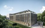CO2-neutral building with wooden facade 